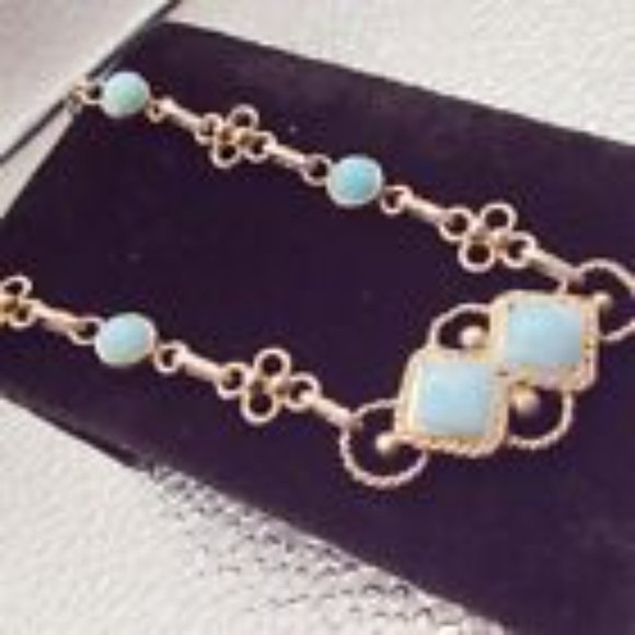 ARTISAN ONE OF A KIND HANDMADE LARIMAR AND STERLING BOHEMIAN LOOK BRACELET 16 - Picture 1 of 3